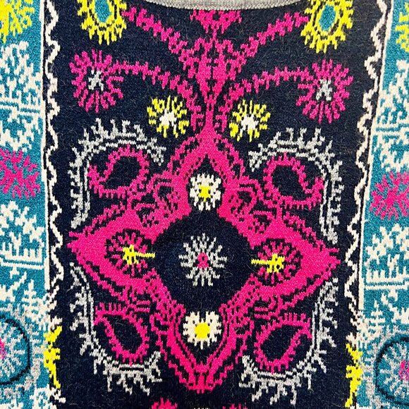 Anthropologie by Akemi + Kin Mini Sweater Dress Kaleidoscope Multicolor Floral - Picture 9 of 13